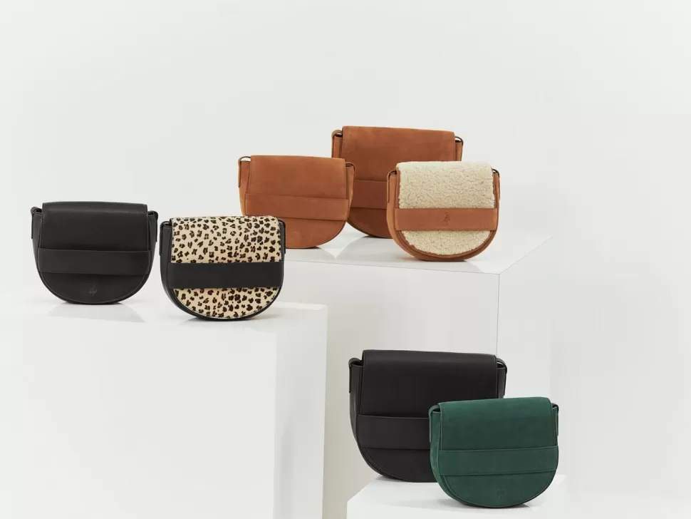 One Step Aliby - Sac Besace Caramel En Cuir Nubuck - Petit Modele Discount