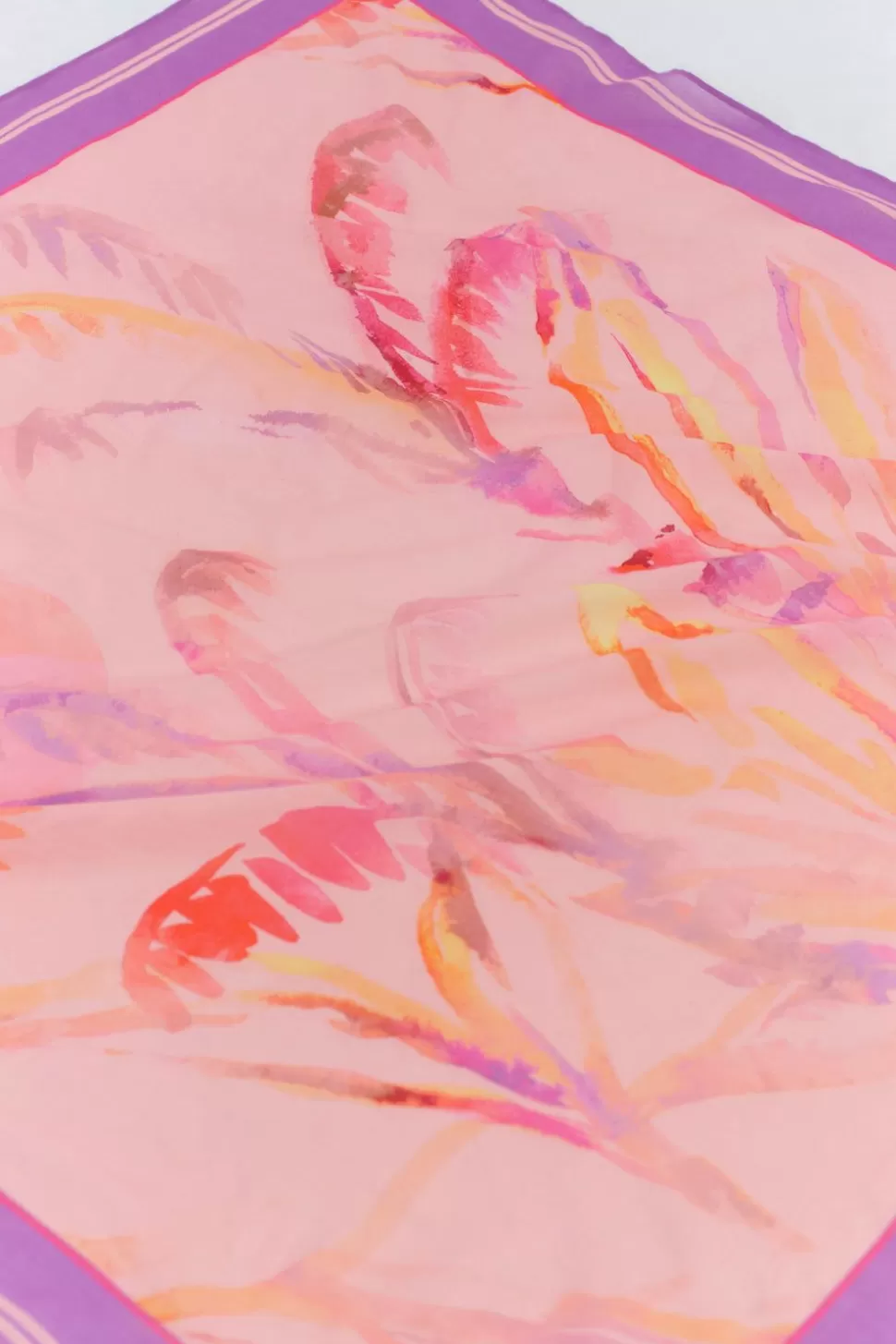 One Step Apache - Foulard Carre Purule A Visuel Aquarelle Palmiers Online