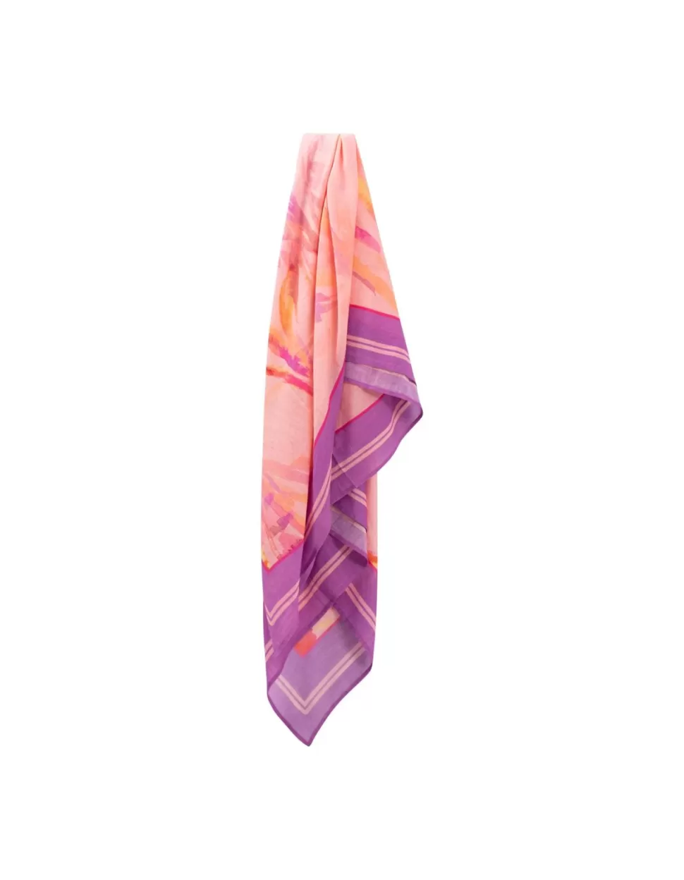 One Step Apache - Foulard Carre Purule A Visuel Aquarelle Palmiers Online
