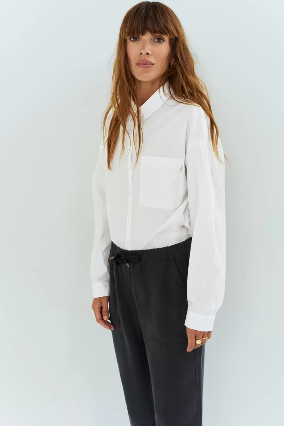 One Step Celeste - Chemise Blanche Popeline Bio Best Sale