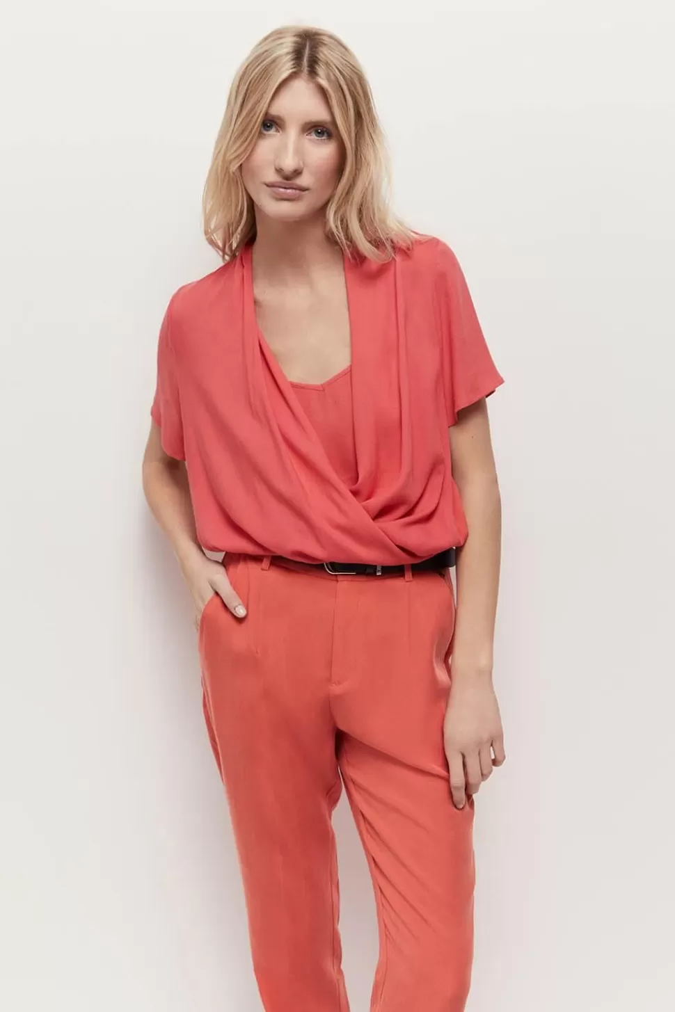 One Step Corey - Top Hibiscus Lenzing Ecovero Forme Cache-Coeur Outlet