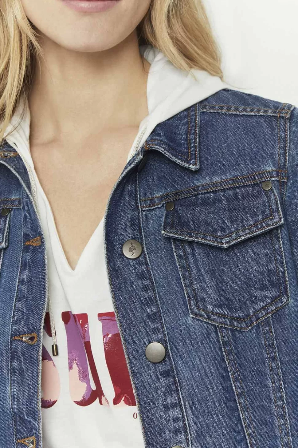 One Step Disco - Veste En Jean Bleu Nuage Cheap