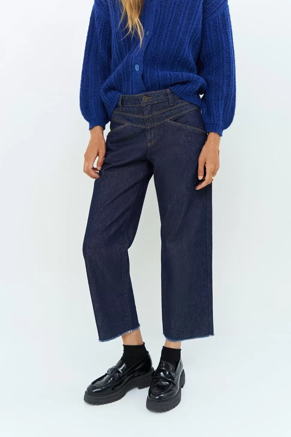 One Step Le Charlie - Jean Droit Brut Cropped Best Sale