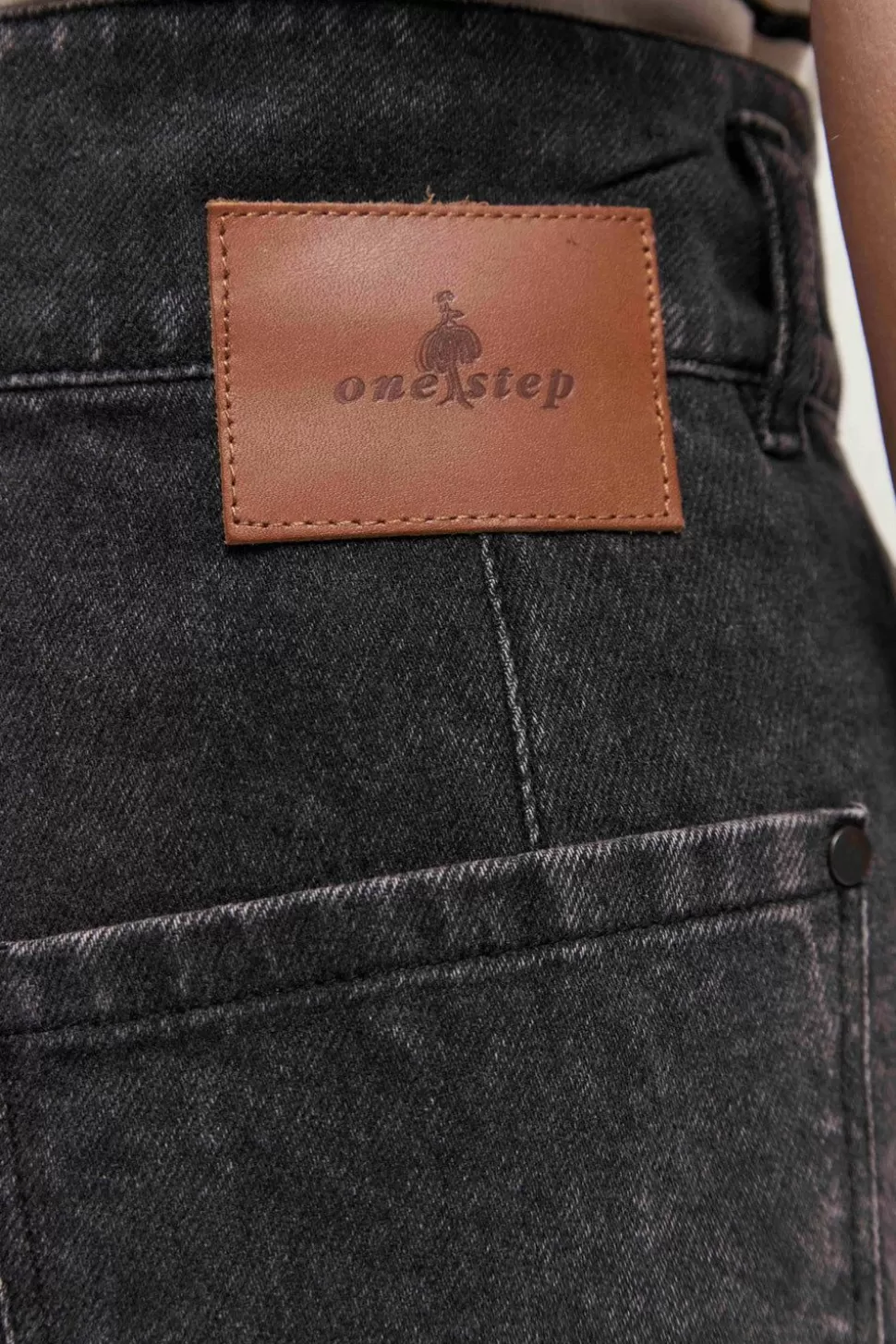 One Step Le Chrissy - Jean Droit Medium Grey 7/8Eme En Denim Waterless Fashion