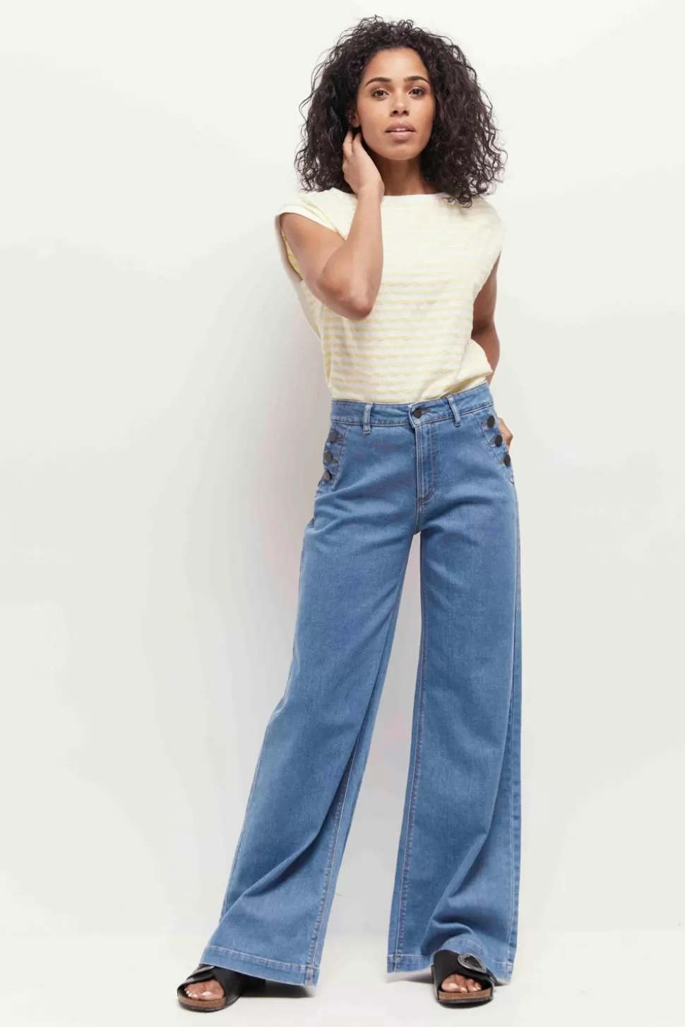 One Step Le Hailey - Jean Flare Baby Blue Waterless Online