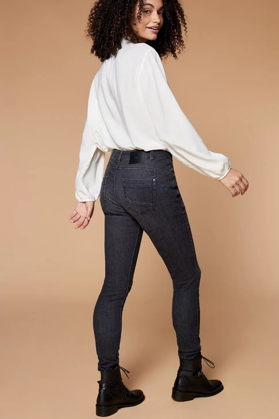One Step Le Indi - Jean Slim Gris Chine 7/8Eme Effet Push Up Best Sale