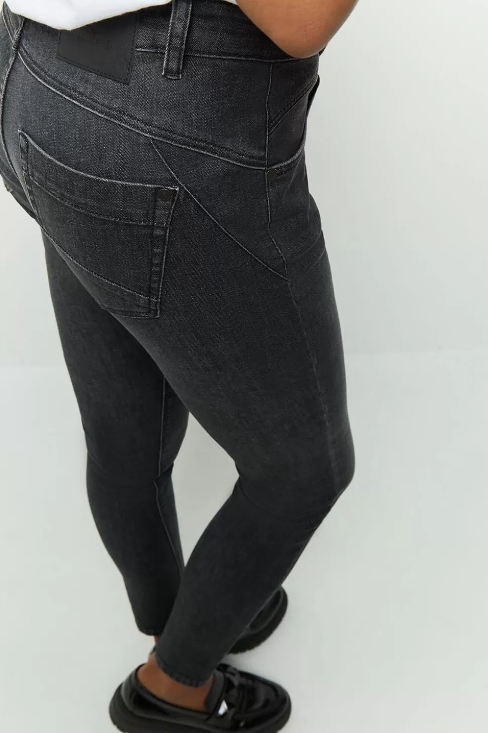 One Step Le Indi - Jean Slim Gris Chine 7/8Eme Effet Push Up Best Sale