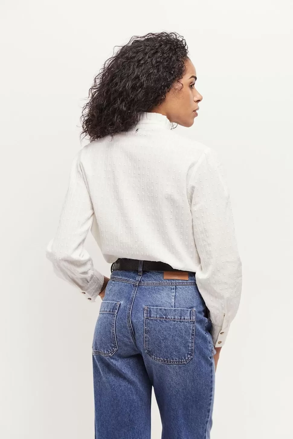 One Step Le Joanna - Jean Droit Bleu 7/8Eme A Taille Haute Cheap