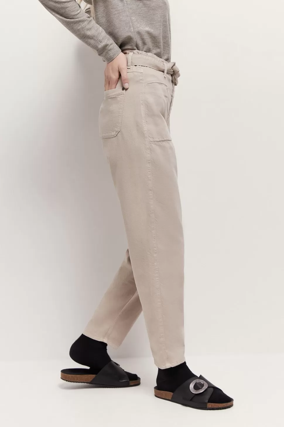 One Step Le John - Jean Slouchy Sand 7/8E New