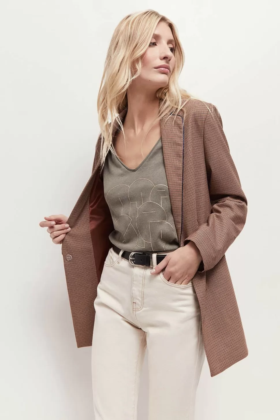 One Step Le Taylor - Jean Mom Ecru 7/8Eme Flash Sale