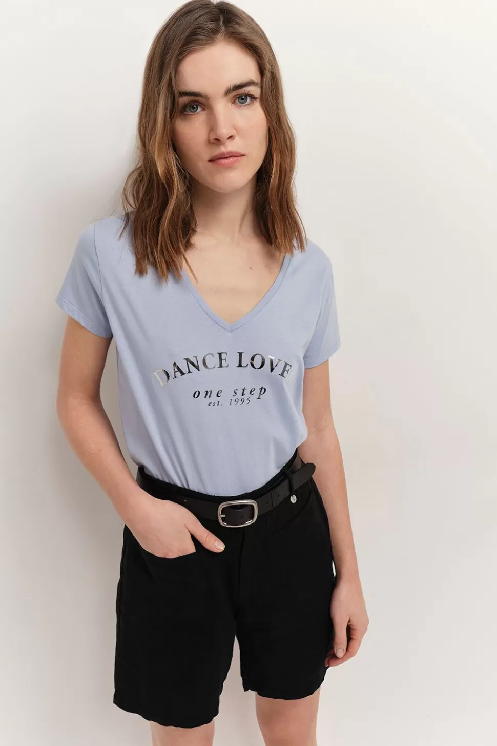 One Step Miro - T-Shirt Bleu Coton Bio A Message Store
