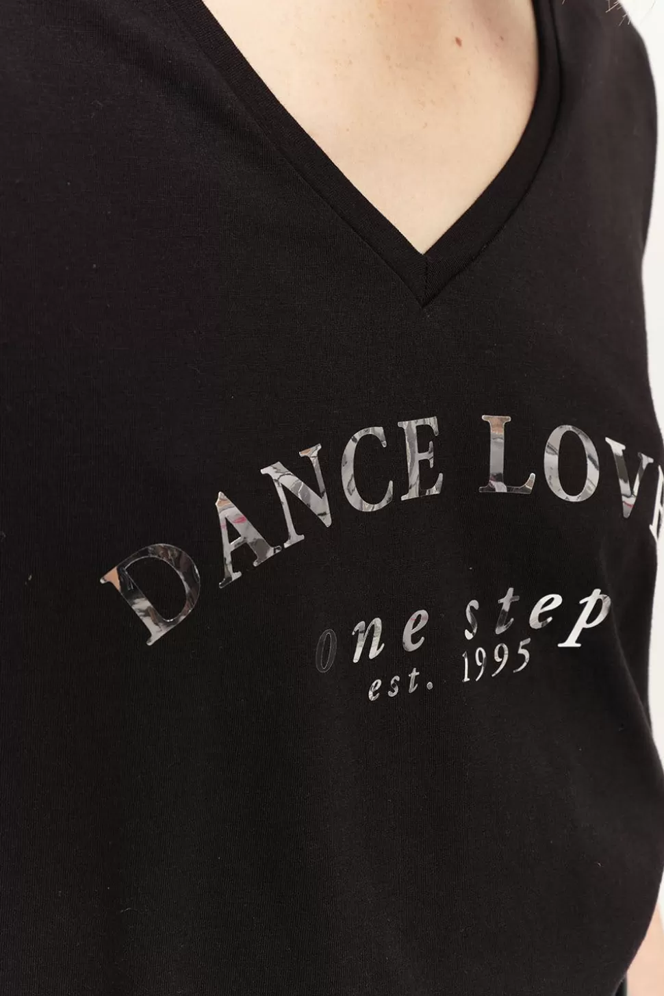 One Step Miro - T-Shirt Noir En Coton Bio A Message Clearance