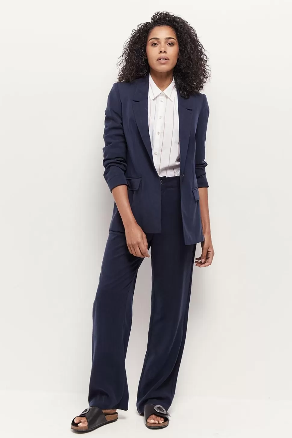 One Step Petra - Pantalon De Costume Marine En Lyocell® Clearance