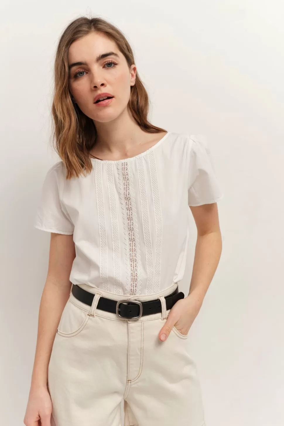 One Step Pixie - Short En Jean Ecru Online