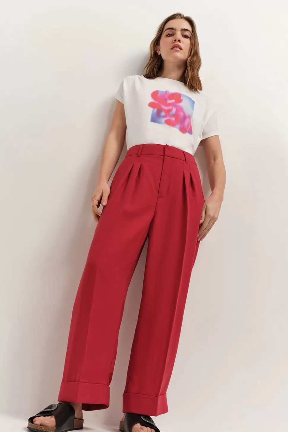 One Step Puzzle - Pantalon De Costume Cropped Chilipepper En Polyester Recycle Store