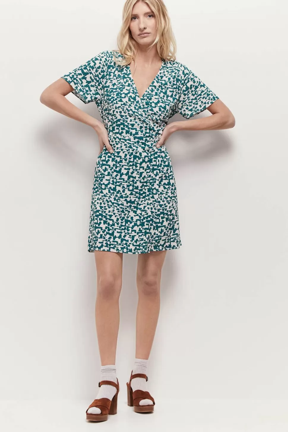 One Step Radny - Robe Ecrue A Imprime Ecorce Urbaine Hot