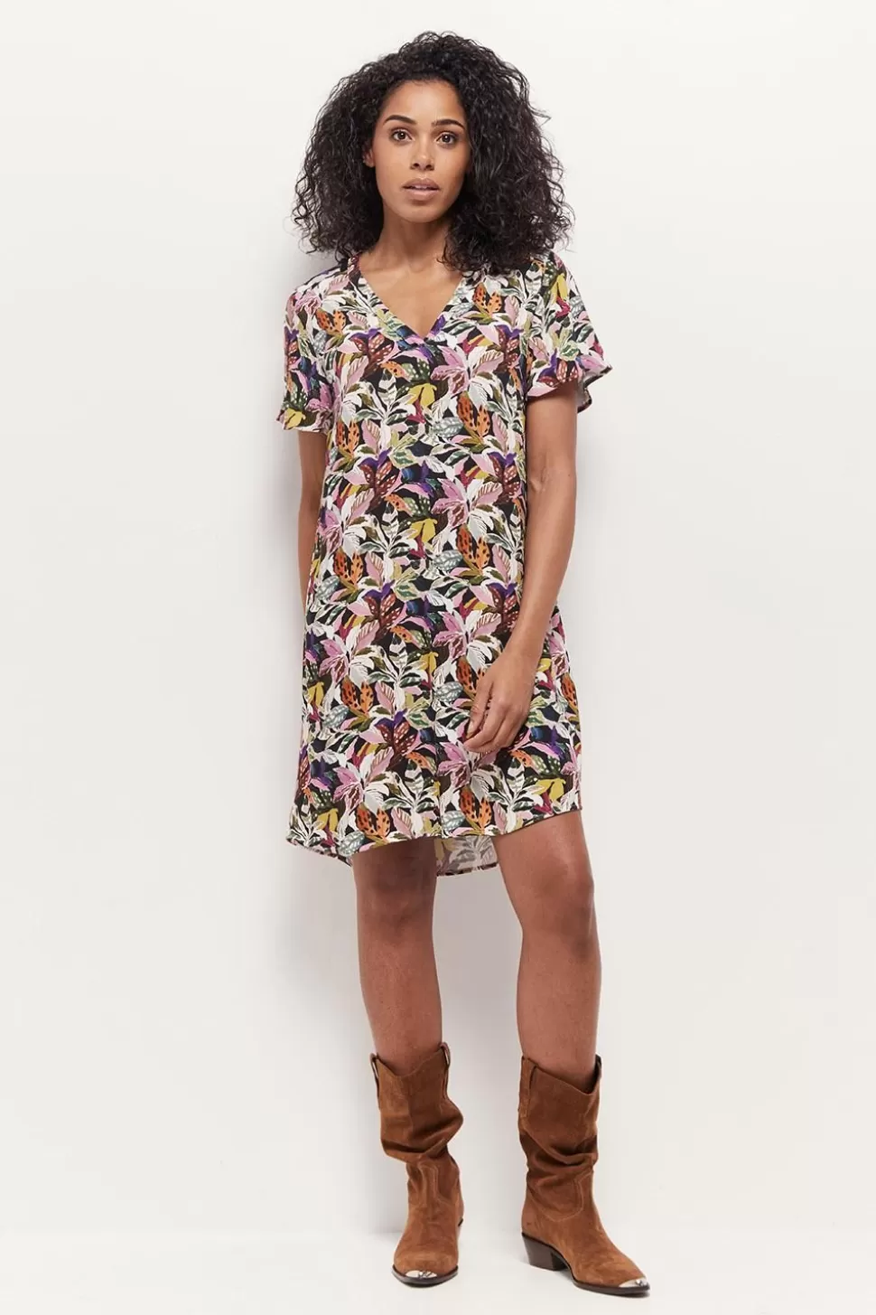 One Step Reko - Robe Kaki A Imprime Jungle Bigarre Store