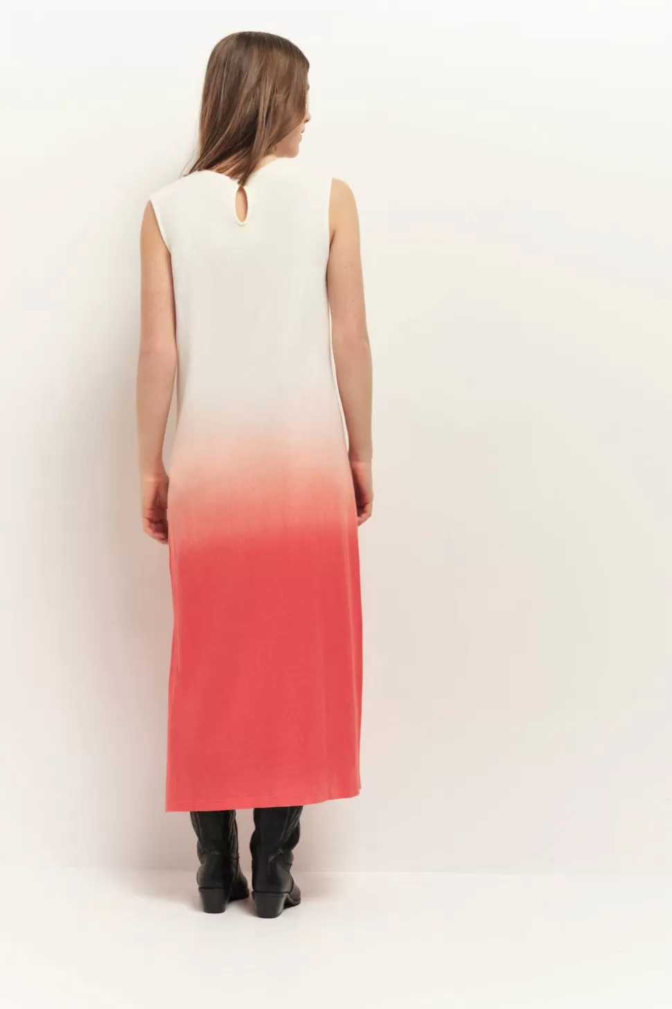 One Step Rivo - Robe Longue Corail Maille Effet Deep Dye Best Sale