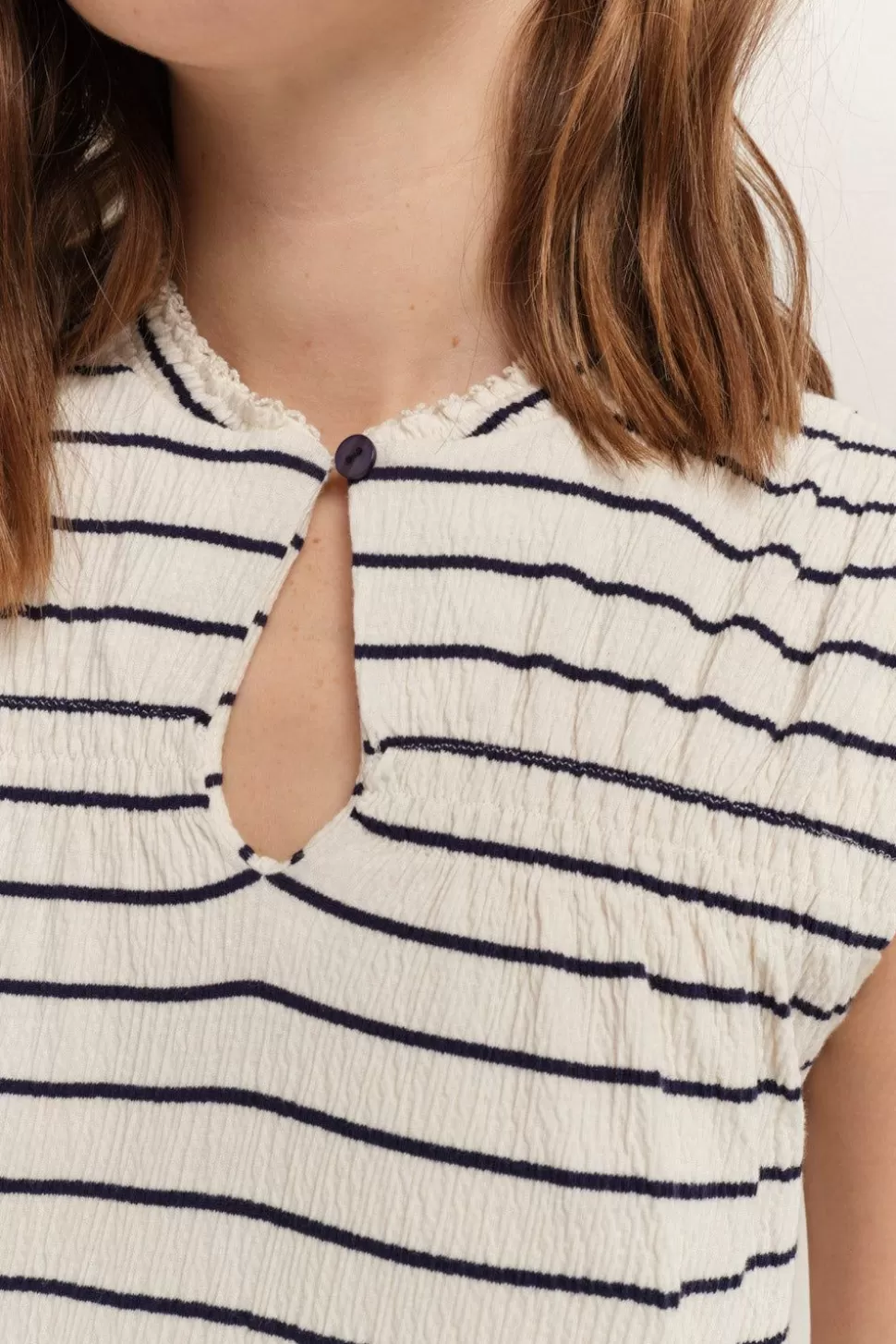 One Step Romy - Robe Mariniere Ecrue Rayures Marine Best Sale