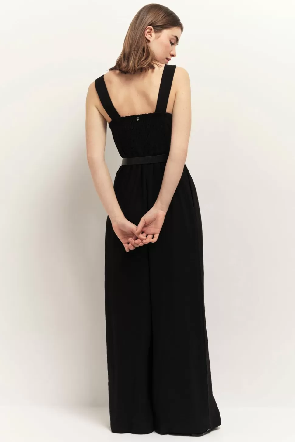 One Step Ross - Combinaison-Pantalon Large Noire Fashion